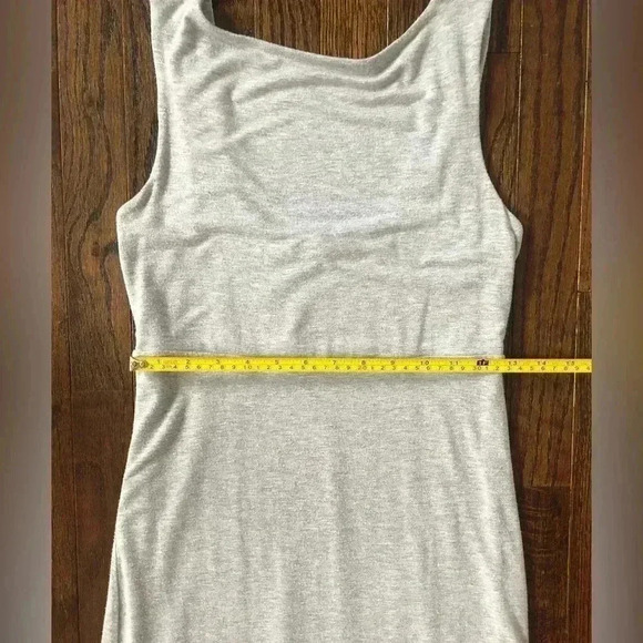 Athleta Women’s XS Grey Maxi Dress Straight Fit w/Low-Cut Back - Picture 9 of 10